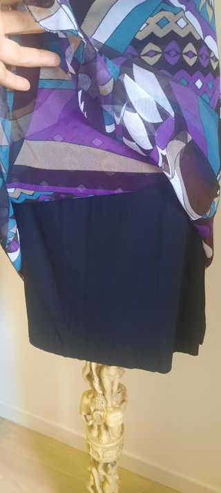 Vestito estivo blu e viola