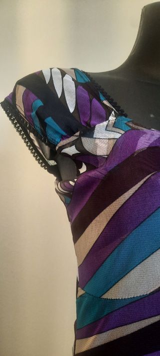 Vestito estivo blu e viola