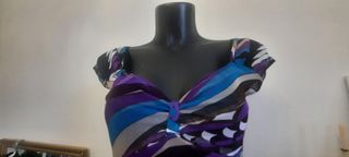 Vestito estivo blu e viola