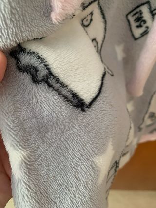 Batín Niña Pingüinos Gris Rosa