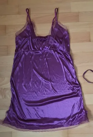 Camisón pijama satén morado