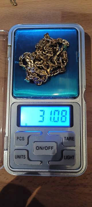 Cadena oro 18k - 2 tonos eslabones curb maciza