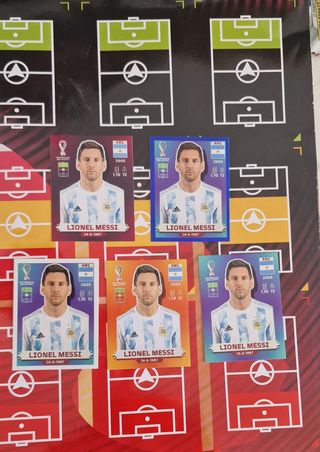 5 Cromos Lionel Messi - Qatar 2022