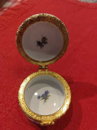 Scatolina Porcellana Dipinta a Mano