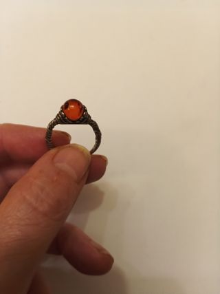 Anillo plata ámbar