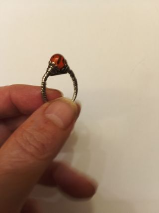 Anillo plata ámbar
