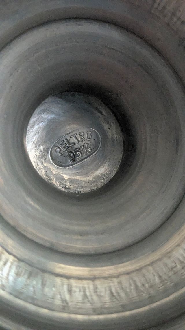 Zuccheriera vintage in peltro