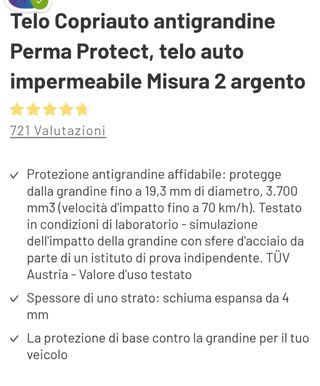 Telone auto antigrandine Perma Protect  -M-