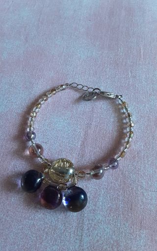 Bracciale Antica Murrina - Perle viola e oro