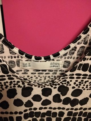 Blusa negra y blanca - Talla M