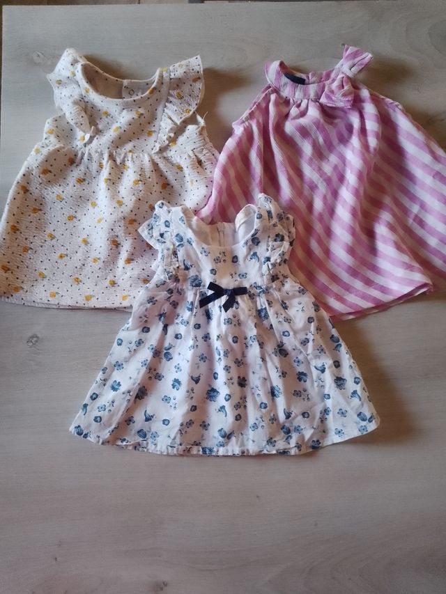 3 vestiti neonata 1-3 mesi 56/62 cm