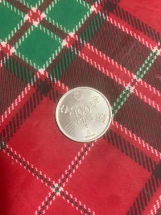 Moneda 100 pesetas Mundial España 1982