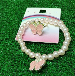 Pulsera y anillo mariposa 