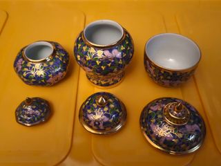 Set 3 barattoli porcellana Thailandese