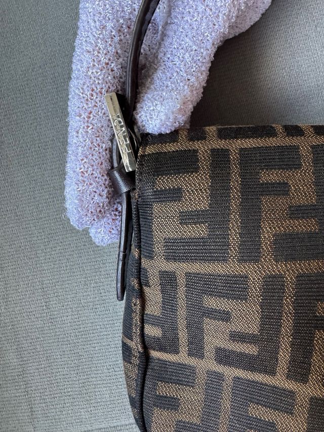 Borsa baguette marrone Fendi Zucca