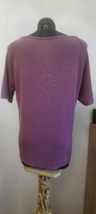 Maglia Tricot viola con zip di alta qualità