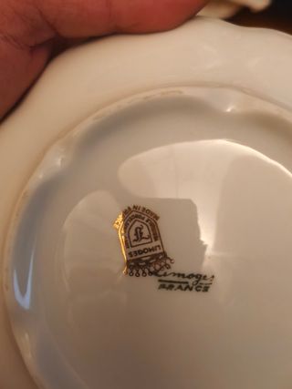 Svuotatasche vintage porcellana fiori