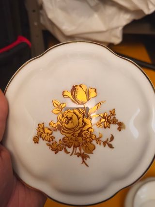 Svuotatasche vintage porcellana fiori