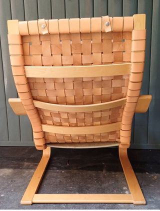 Poltrona Ikea Poäng vintage in pelle