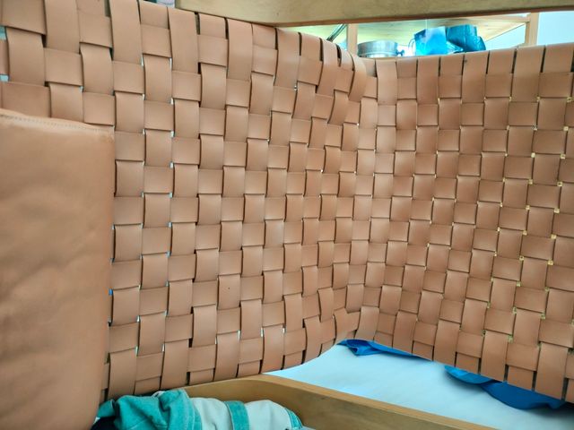 Poltrona Ikea Poäng vintage in pelle