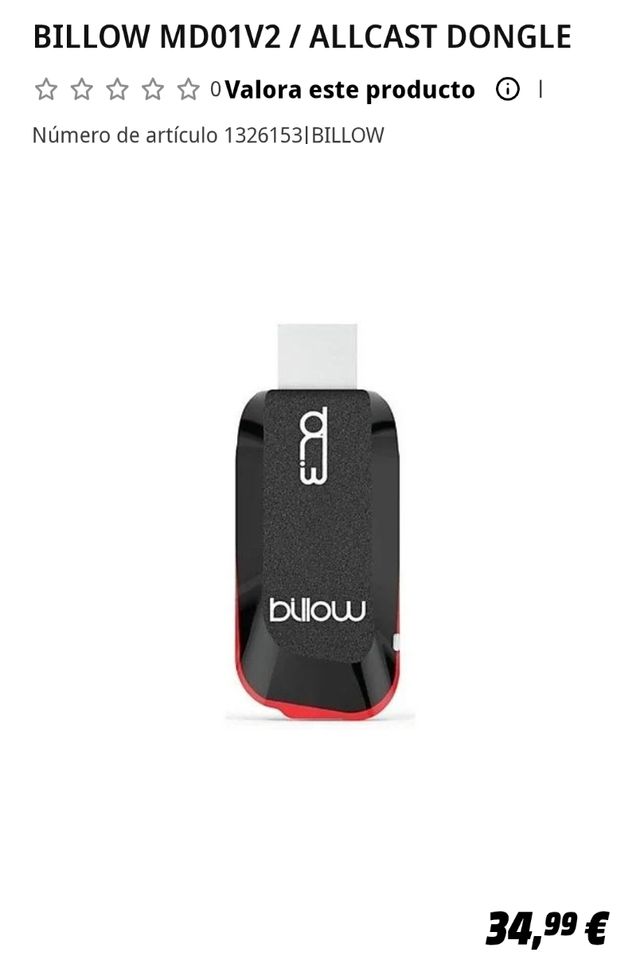 BILLOW MD01V2 - AllCast Dongle