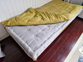 Sofá cama 190x90 - Beige/Amarillo