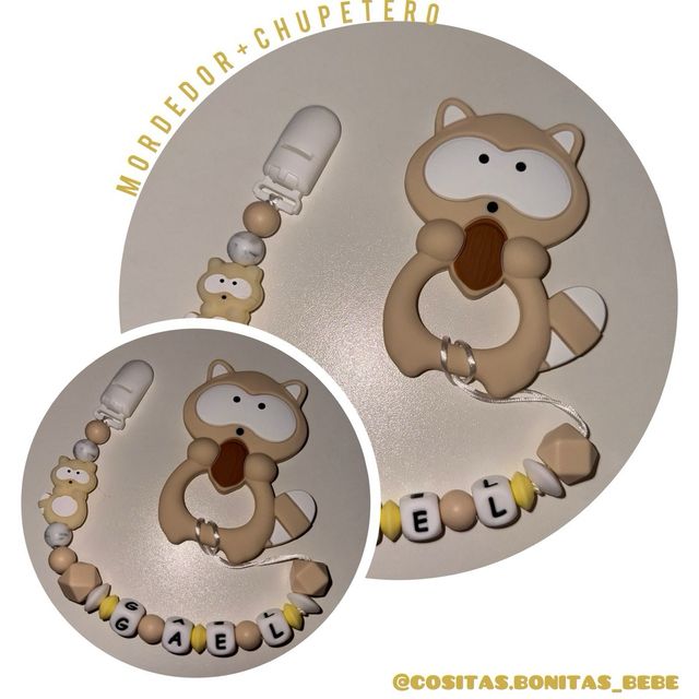 Chupetero personalizado con mordedor