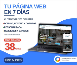 Web Profesional + Marketing 38€/mes