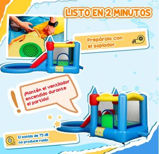Castillo hinchable con piscina