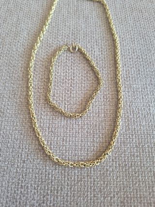 Gargantilla y pulsera oro