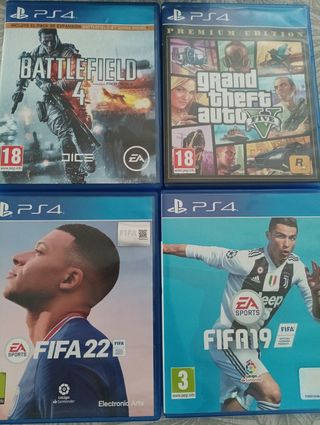 PlayStation 4 Fat + 4 mandos + 4 juegos 