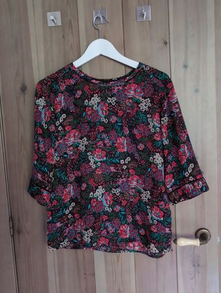 Blusa Scotch & Soda floral - manga 3 cuartos 