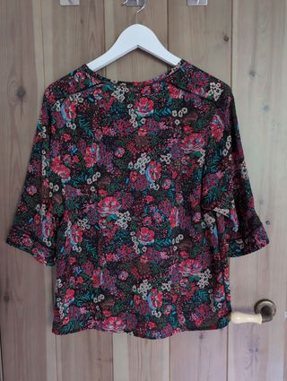 Blusa Scotch & Soda floral - manga 3 cuartos 