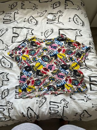 Camiseta estampada multicolor