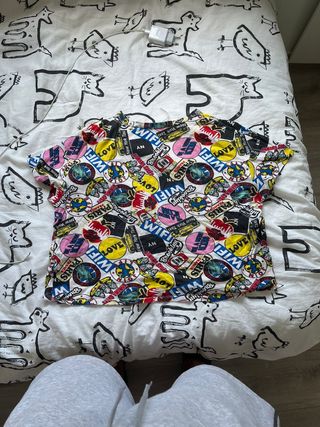Camiseta estampada multicolor