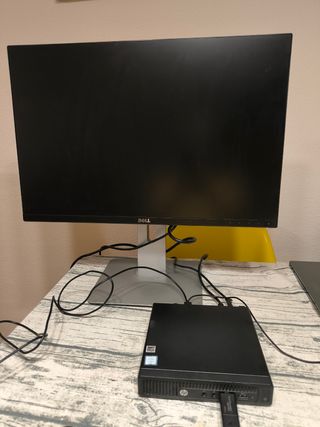 HP Mini Ordenador escritorio + Monitor Dell 24"