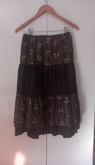 Falda con estampado hippie Corte hindú