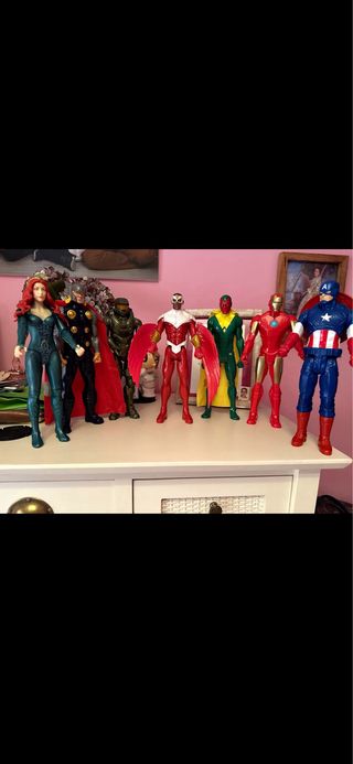 Figuras Marvel: Iron Man, Thor, Cap. América 