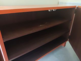 Mueble espejo vintage rojo