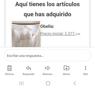 Vestido de novia marca Pronovias 