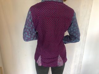 Blusa batik azul y morada
