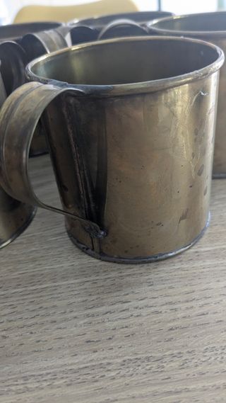 Set Bicchieri e vassoio Ottone Vintage Autogrill