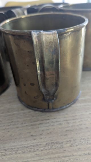 Set Bicchieri e vassoio Ottone Vintage Autogrill