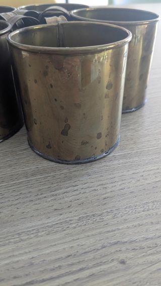 Set Bicchieri e vassoio Ottone Vintage Autogrill