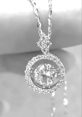 Collar Moissanita 1CT Plata