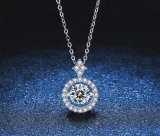 Collar Moissanita 1CT Plata