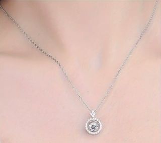 Collar Moissanita 1CT Plata