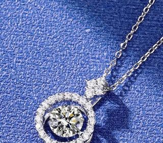 Collar Moissanita 1CT Plata