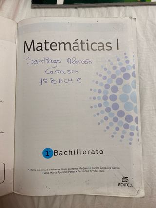 Matemáticas I 1º Bachillerato Ciencias