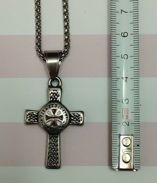 NOVEDAD! CADENA CON COLGANTE "CRUZ TEMPLARIA" INOX